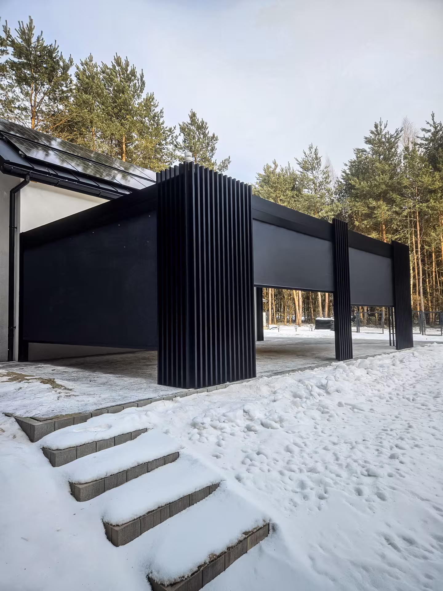 Saulkrasti — bioklimatiskā pergola, detaļa